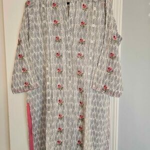 Floral Patterned Long Sleeve Dress